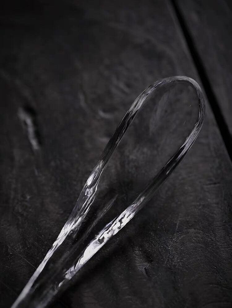 Japanese High Temperature Resistant Simple Glass Tea Bowl & Spoon Set | Chawan Set - mokupark.com