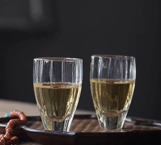 Japanese High Temperature Resistant Diamond-shaped Small Glass Tea Cup - 6 pcs - mokupark.com