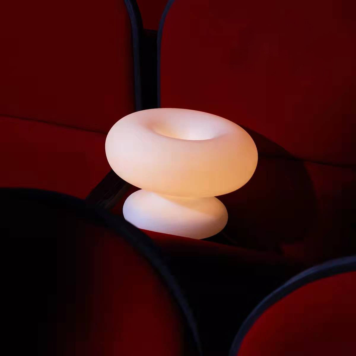 Donut Glass Mushroom Table Lamp - Plug in