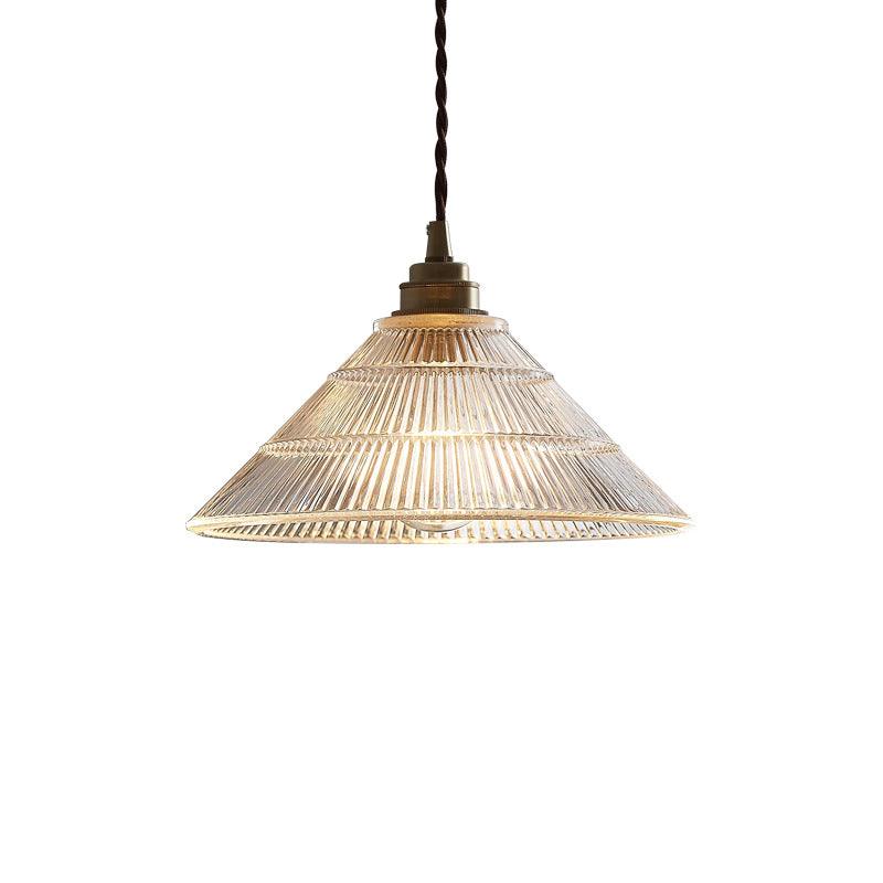 Japanese Style Classic Brass Glass Small Pendant Lamp - mokupark.com