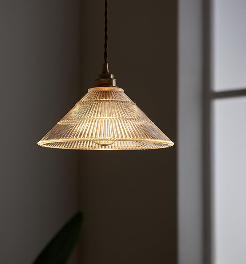 Japanese Style Classic Brass Glass Small Pendant Lamp - mokupark.com